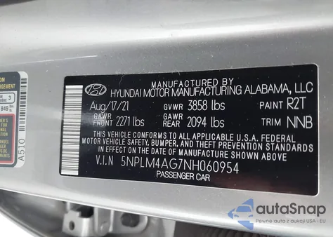 2022 Hyundai Elantra Sel из США, поврежденный, VIN 5NPLM4AG7NH060954